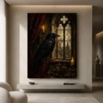 Midnight Raven Gothic Wall Art Canvas Print - Image 10