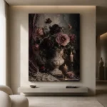 Candlelit Roses Gothic Wall Art Canvas Print - Image 10