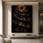 Eclipse Temple Abstract Wall Art Canvas Print - Image 10