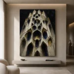 Gothic Cathedral Abstract Wall Art Canvas Print - Image 10