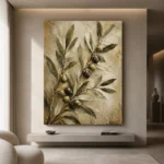 Olive Branch Botanical Wall Art Canvas Print - Image 12