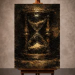 Antique Hourglass Dark Academia Wall Art Canvas Print