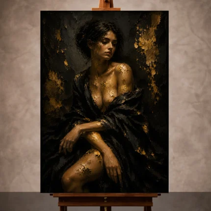 Black & Gold Wall Art wall art print for elegant interiors