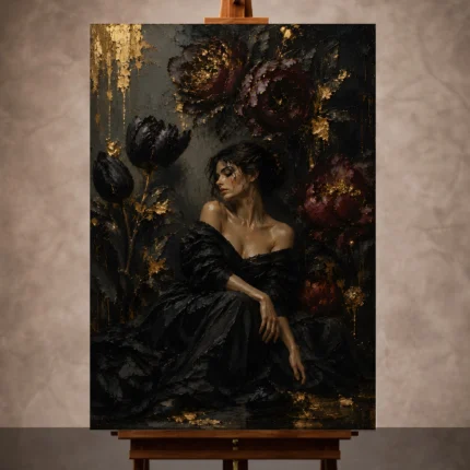 Black & Gold Wall Art wall art print for elegant interiors