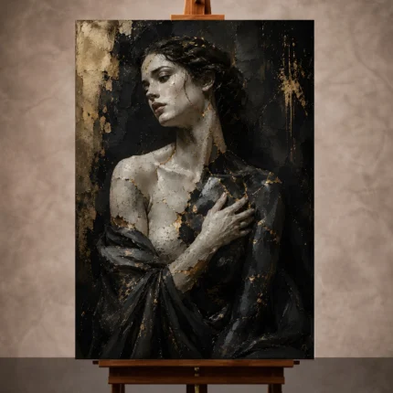 Black & Gold Wall Art wall art print for elegant interiors