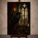 Midnight Raven Gothic Wall Art Canvas Print