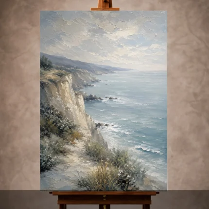 Coastal Cliff Landscape Wall Art Canvas Print