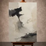Ink Wash Wabi Sabi Wall Art Canvas Print