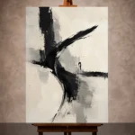 Black Arc Minimalist Wall Art Canvas Print
