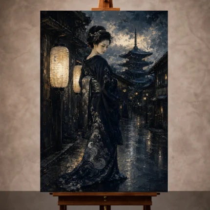 Japanese Geisha Art wall art print for elegant interiors