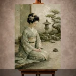 Japanese Geisha Art wall art print for elegant interiors