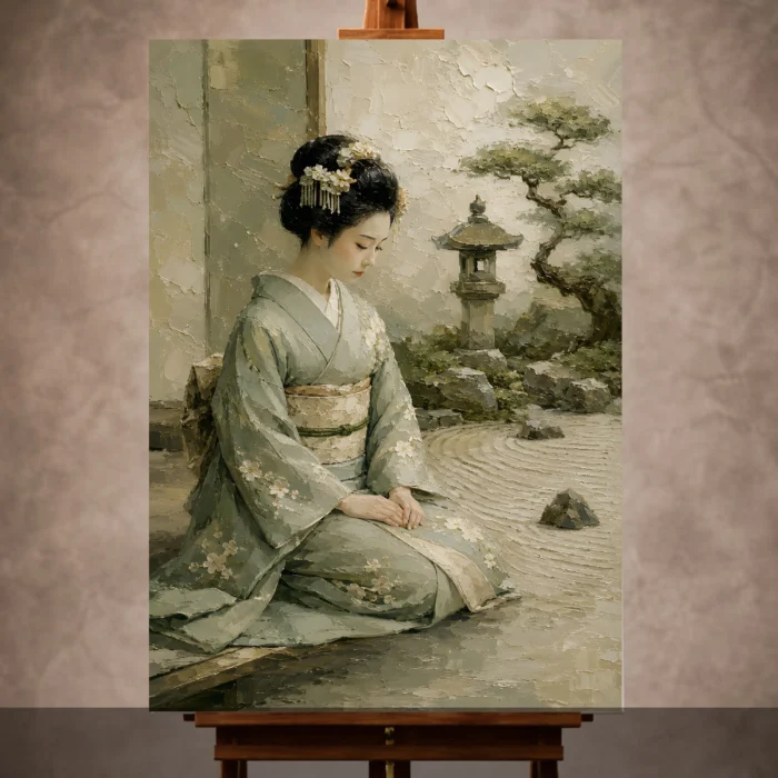 Japanese Geisha Art wall art print for elegant interiors