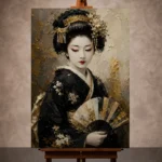 Japanese Geisha Art wall art print for elegant interiors