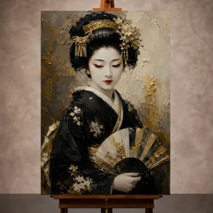 Japanese Geisha Art wall art print for elegant interiors