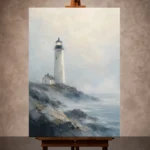 Coastal Lighthouse Dining Room Wall Art Canvas Print