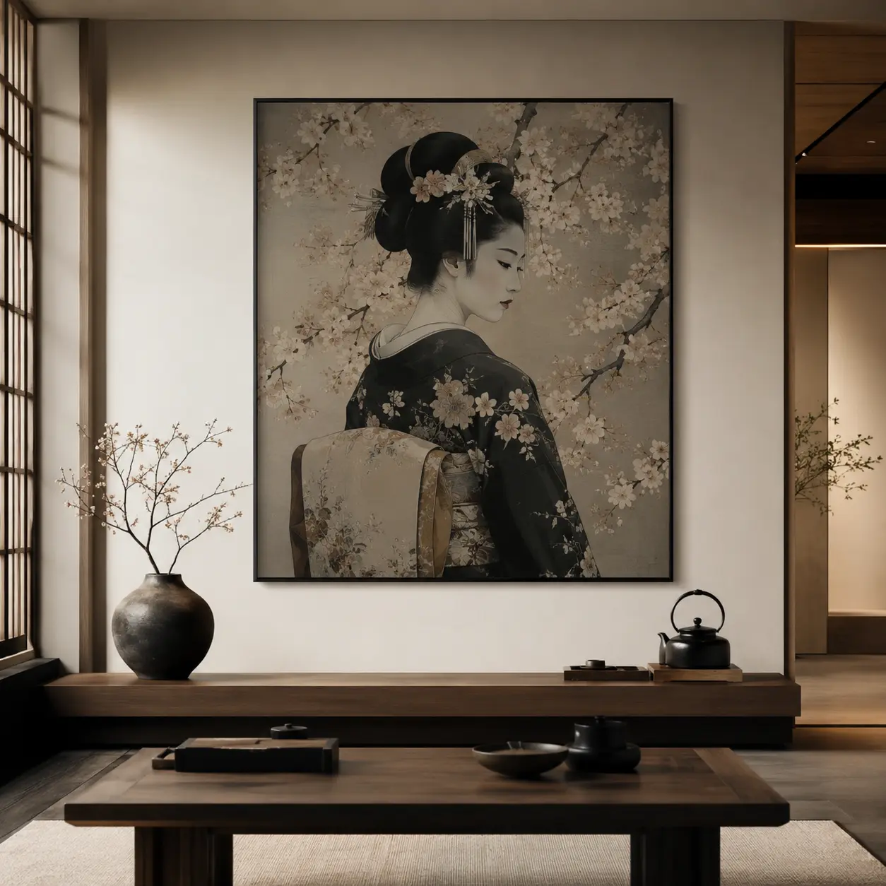 Discover Japanese Geisha art inspired by traditional Japanese culture, elegance, and timeless beauty. Available as canvas prints, acrylic prints, metal prints, and museum-quality posters.