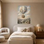 Teddy Bear Balloon Kids Room Wall Art Canvas Print - Image 11