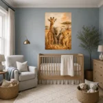Safari Friends Kids Room Wall Art Canvas Print - Image 4