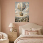Teddy Bear Balloon Kids Room Wall Art Canvas Print - Image 5