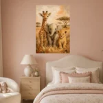 Safari Friends Kids Room Wall Art Canvas Print - Image 5