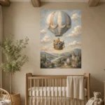 Teddy Bear Balloon Kids Room Wall Art Canvas Print - Image 6