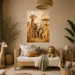 Safari Friends Kids Room Wall Art Canvas Print - Image 7