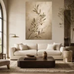 Olive Branch Living Room Wall Art Canvas Print - Image 2