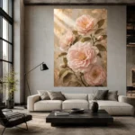 Blush Peonies Living Room Wall Art Canvas Print - Image 11
