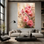 Pink Orchid Living Room Wall Art Canvas Print - Image 11