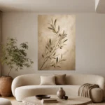 Olive Branch Living Room Wall Art Canvas Print - Image 3