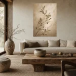 Olive Branch Living Room Wall Art Canvas Print - Image 4