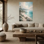 Coastal Ocean View Living Room Wall Art Canvas Print - Image 4
