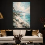 Coastal Ocean View Living Room Wall Art Canvas Print - Image 5