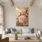 Blush Peonies Living Room Wall Art Canvas Print - Image 6