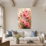 Pink Orchid Living Room Wall Art Canvas Print - Image 6