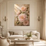 Blush Peonies Living Room Wall Art Canvas Print - Image 7