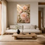 Blush Peonies Living Room Wall Art Canvas Print - Image 8