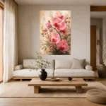 Pink Orchid Living Room Wall Art Canvas Print - Image 8