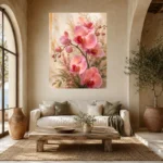 Pink Orchid Living Room Wall Art Canvas Print - Image 9