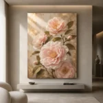 Blush Peonies Living Room Wall Art Canvas Print - Image 10