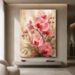 Pink Orchid Living Room Wall Art Canvas Print - Image 10