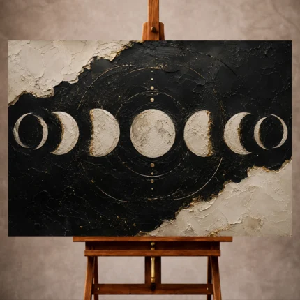Moon Phase Wall Art wall art print for elegant interiors