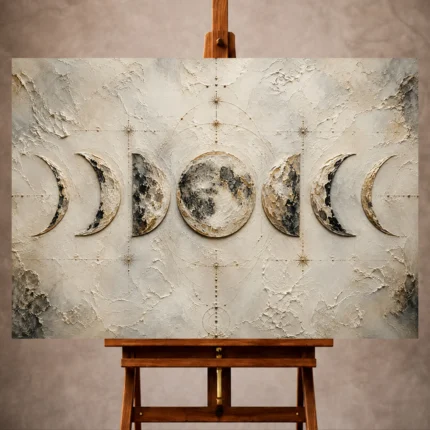 Moon Phase Wall Art wall art print for elegant interiors
