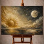 Sun and Moon Wall Art wall art print for elegant interiors