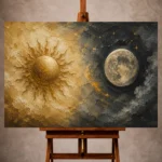 Sun and Moon Wall Art wall art print for elegant interiors