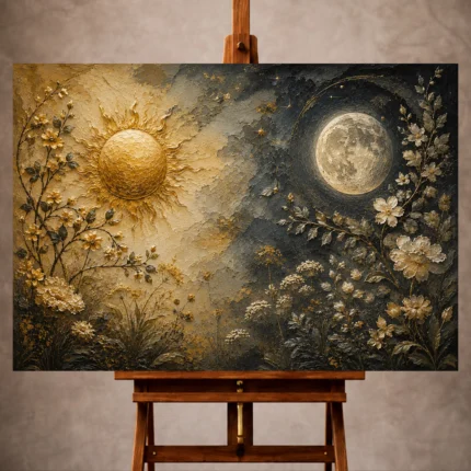 Sun and Moon Wall Art wall art print for elegant interiors