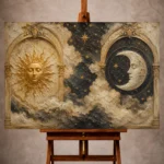 Sun and Moon Wall Art wall art print for elegant interiors