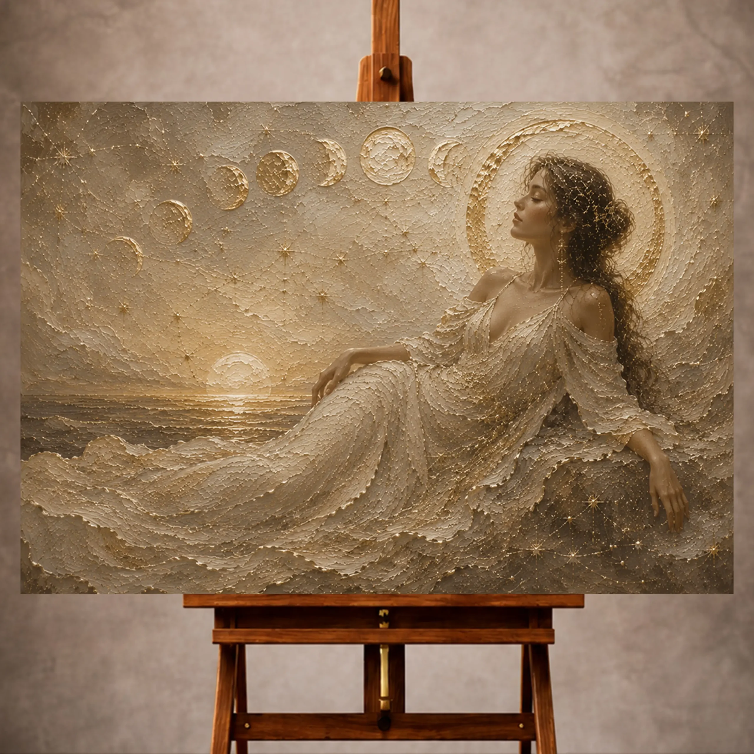 _Yatay MocupPage 1 Lunar Tide Muse Celestial Feminine Wall Art Canvas Print - Image 1