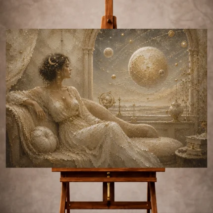 Celestial Feminine Wall Art wall art print for elegant interiors