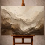 Earth Horizon Textured Abstract Wall Art Canvas Print